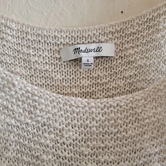 Madewell, Highgate Tie Strap Sweater Tank, Cream/Tan,‎ Size Small - Picture 6 of 9